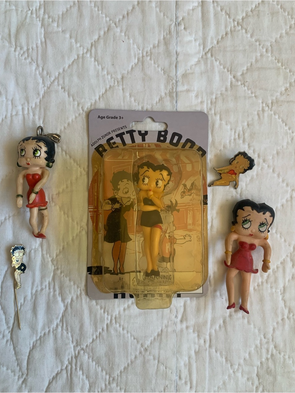 Vintage Betty Boop Figurines & Pins collectibles bundle